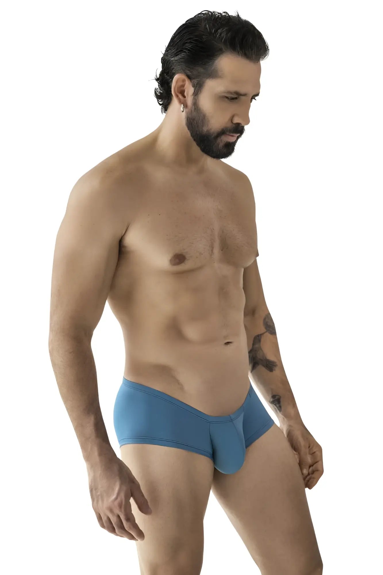 Blue men’s briefs with a smooth form-fitting design from clever 229965 3pk australian latin trunks multi-colored set