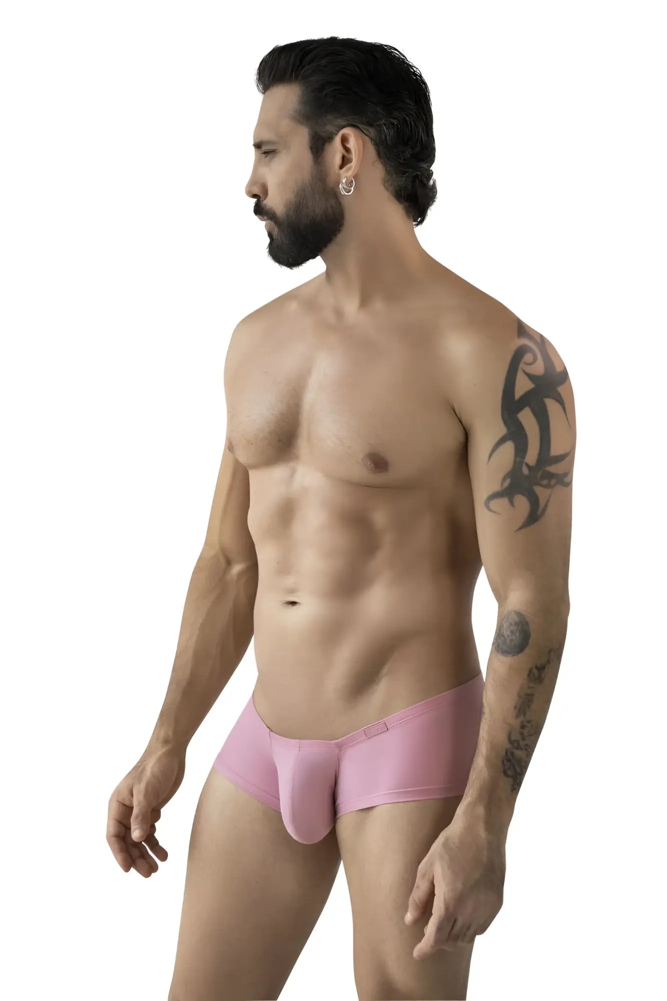 Pink men’s briefs with smooth form-fitting design from clever 229965 3pk australian latin trunks multicolored set
