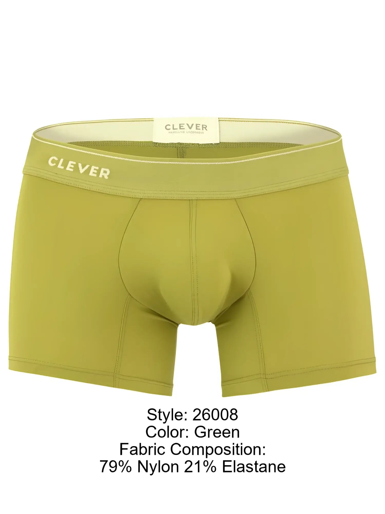 Green clever 26008 atenea boxer briefs made of 79% nylon and 21% elastane for comfortable everyday wear