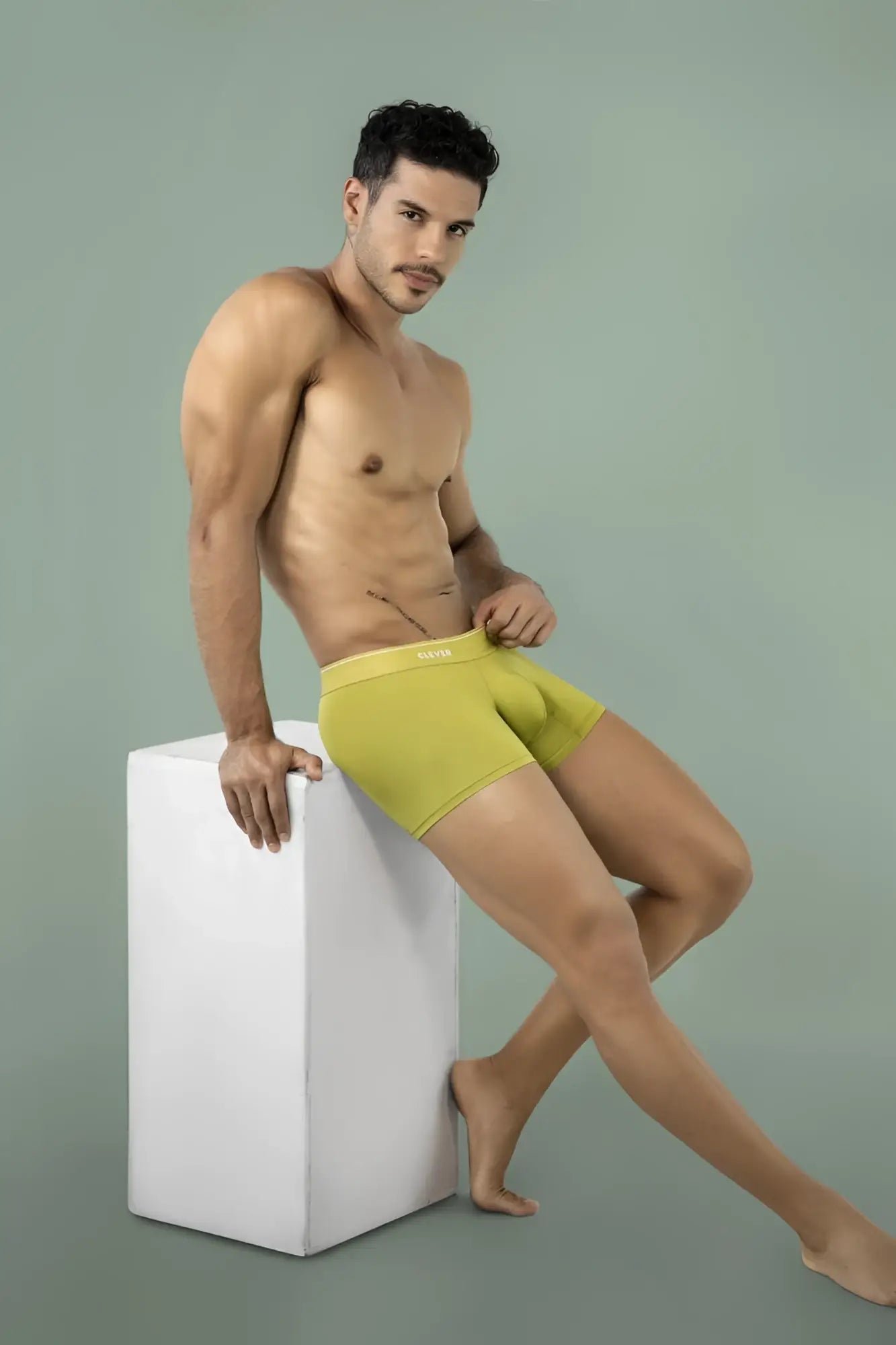 Bright yellow Calvin Klein boxer briefs in Clever 26008 Atenea style with comfortable fit and breathable fabric