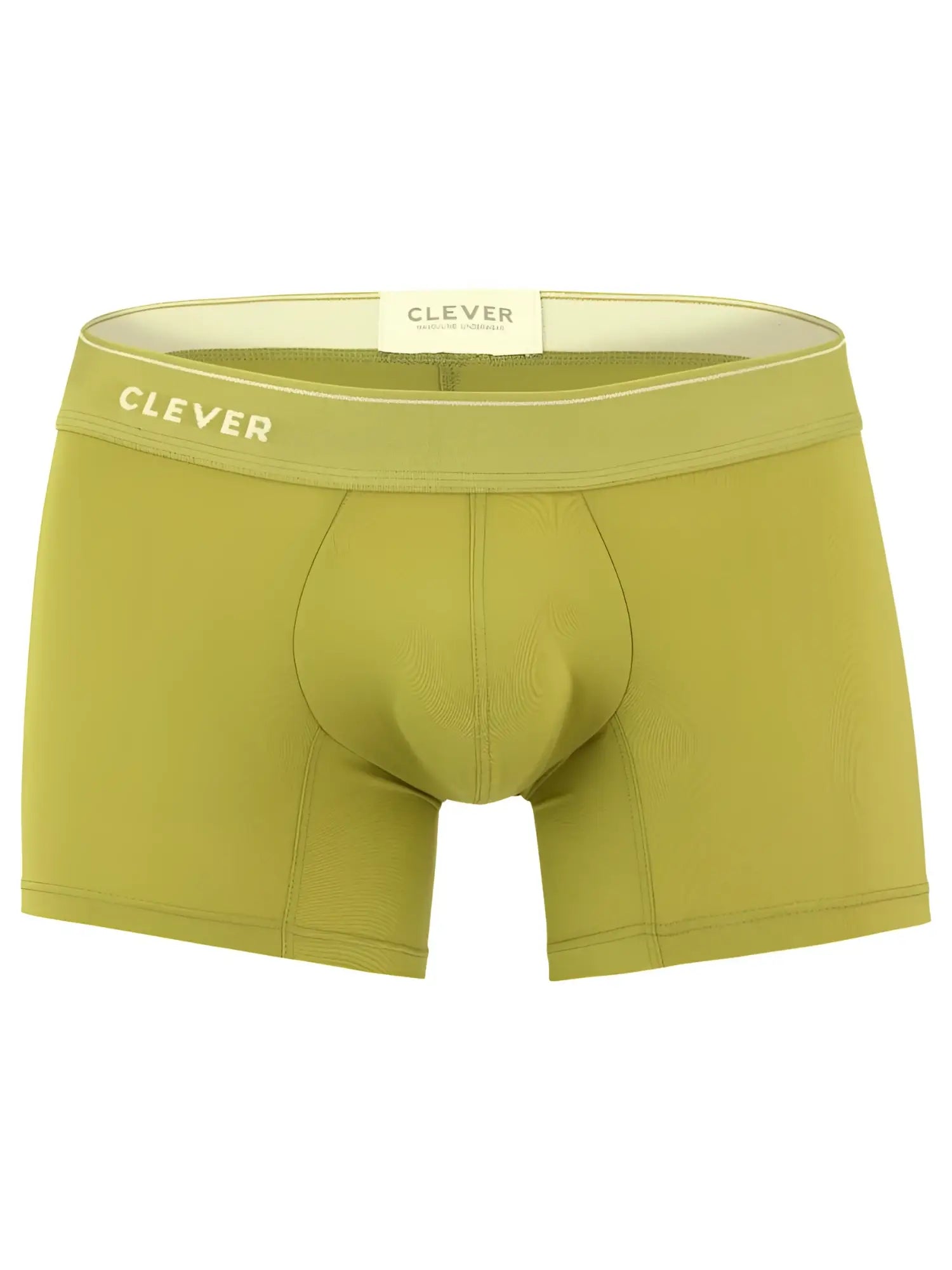 Olive green clever 26008 atenea boxer briefs with ribbed texture and embroidered waistband for comfortable wear