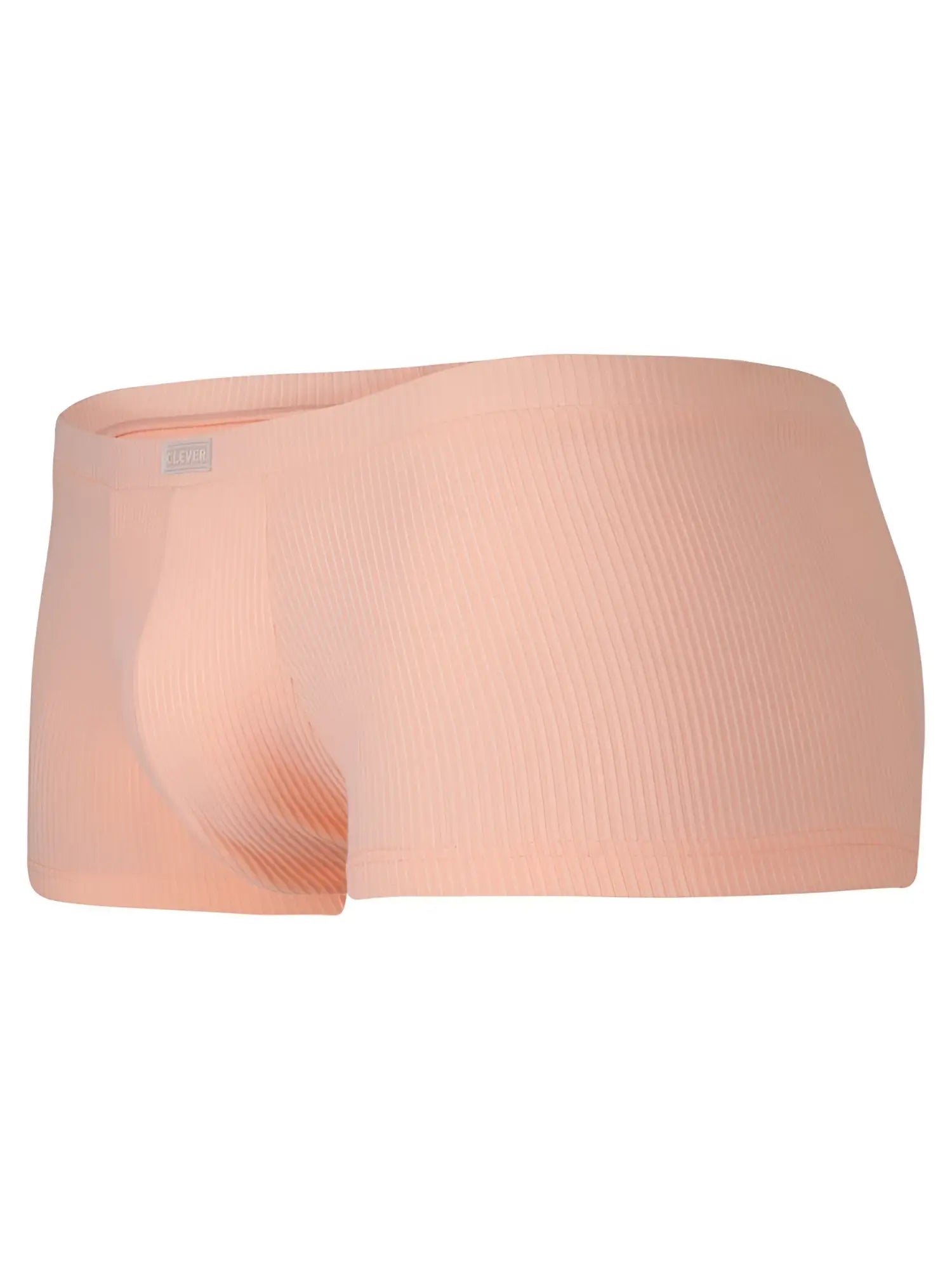 Peach-colored ribbed men’s briefs with a subtle brand tag on the waistband in apolo trunks color orange model 26014