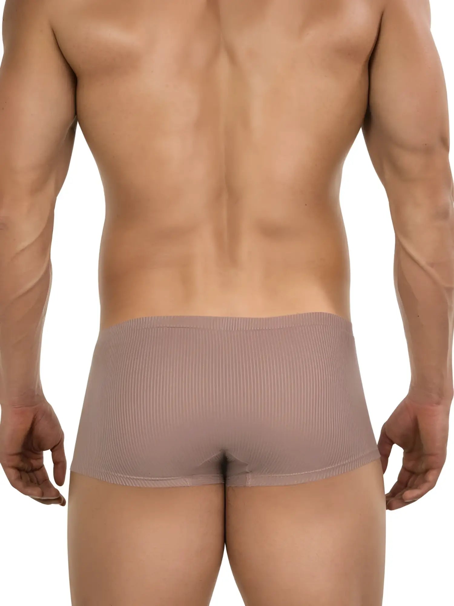 Beige ribbed clevers 26015 apolo trunks with a snug form-fitting design for sophisticated comfort and style