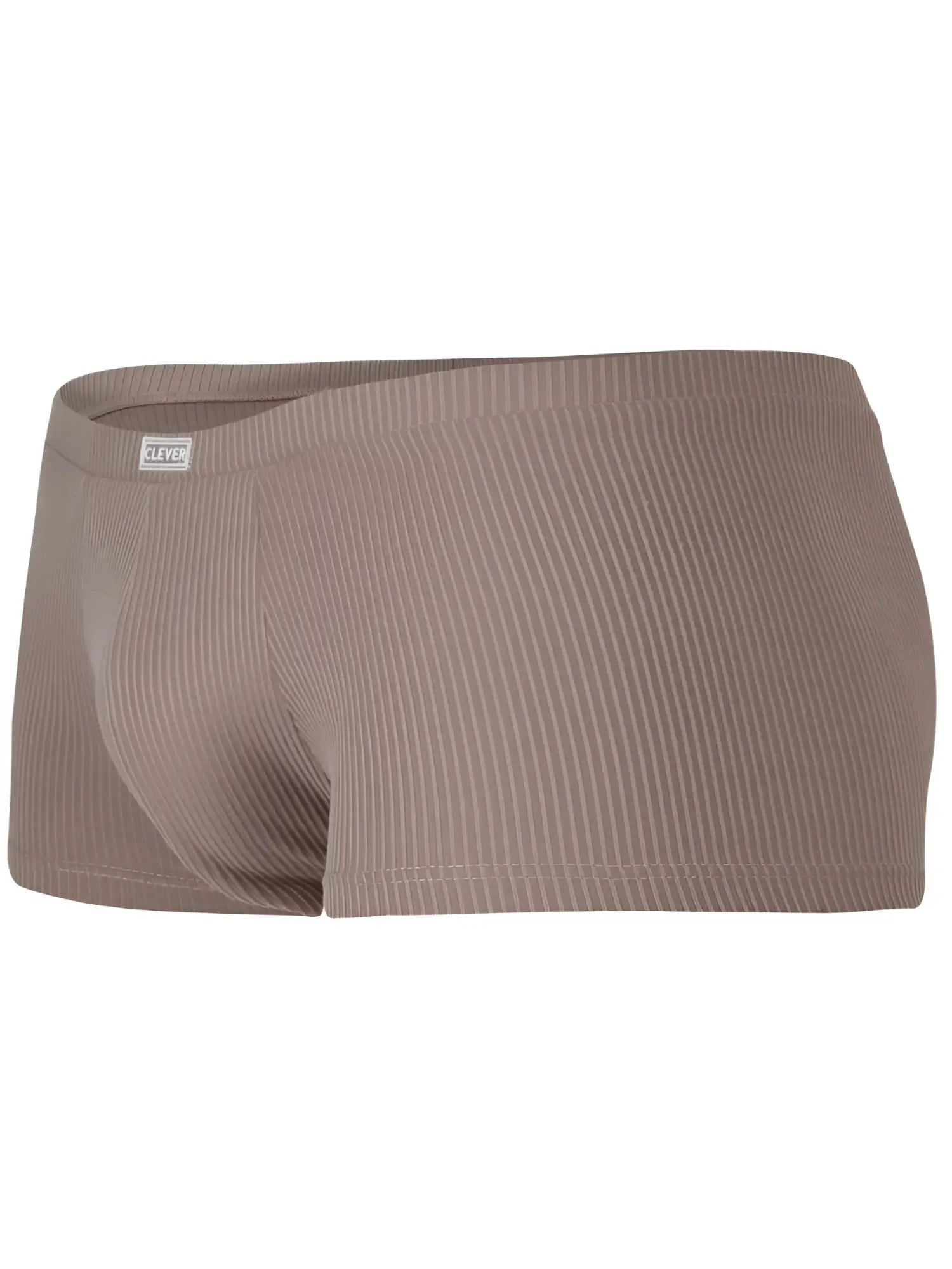 Beige ribbed cotton briefs with subtle texture and branded waistband from clever 26015 apolo trunks color sand