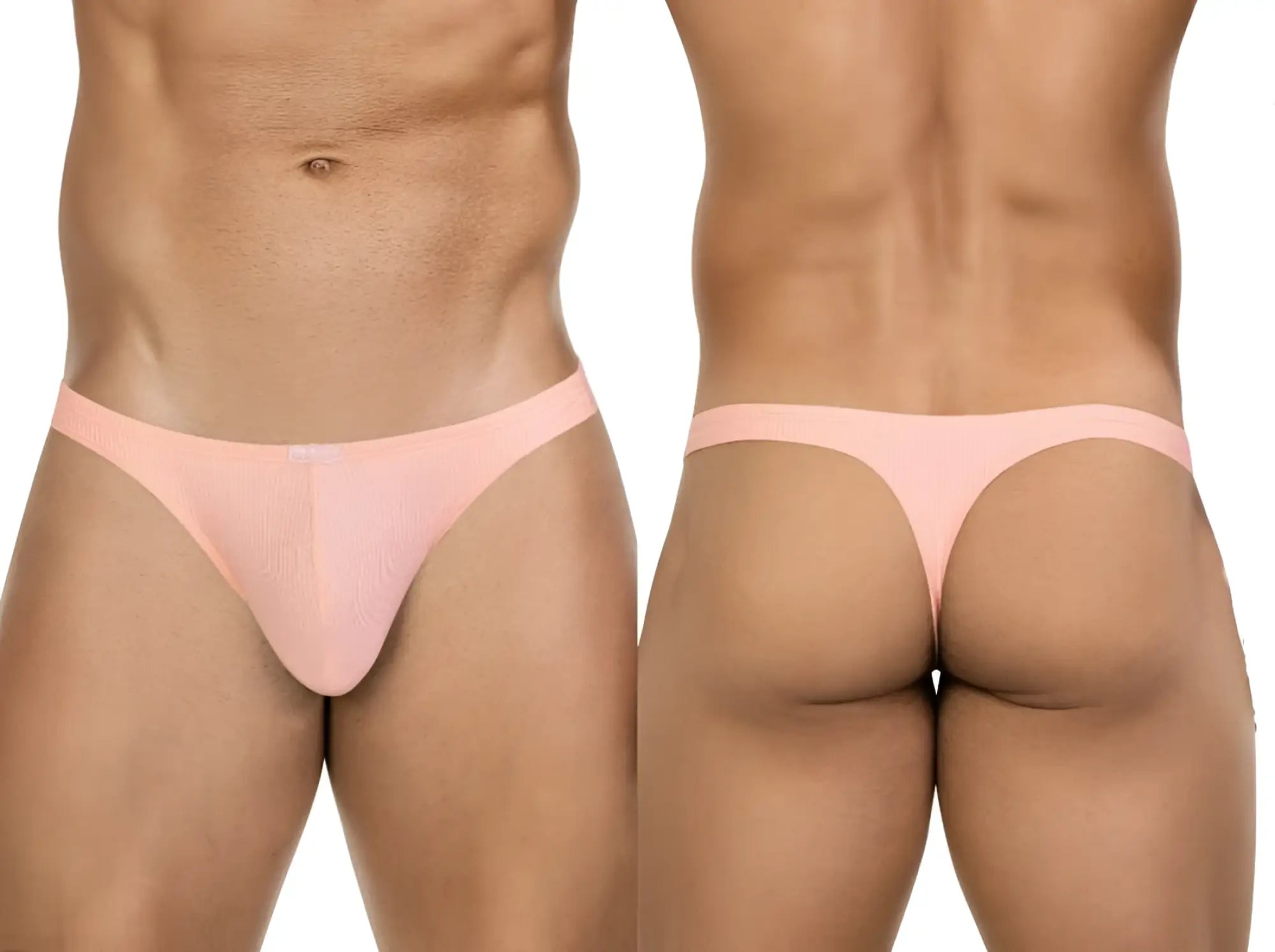 Pink mesh clever 26020 apolo thong in orange with a smooth seamless design shown from the back side