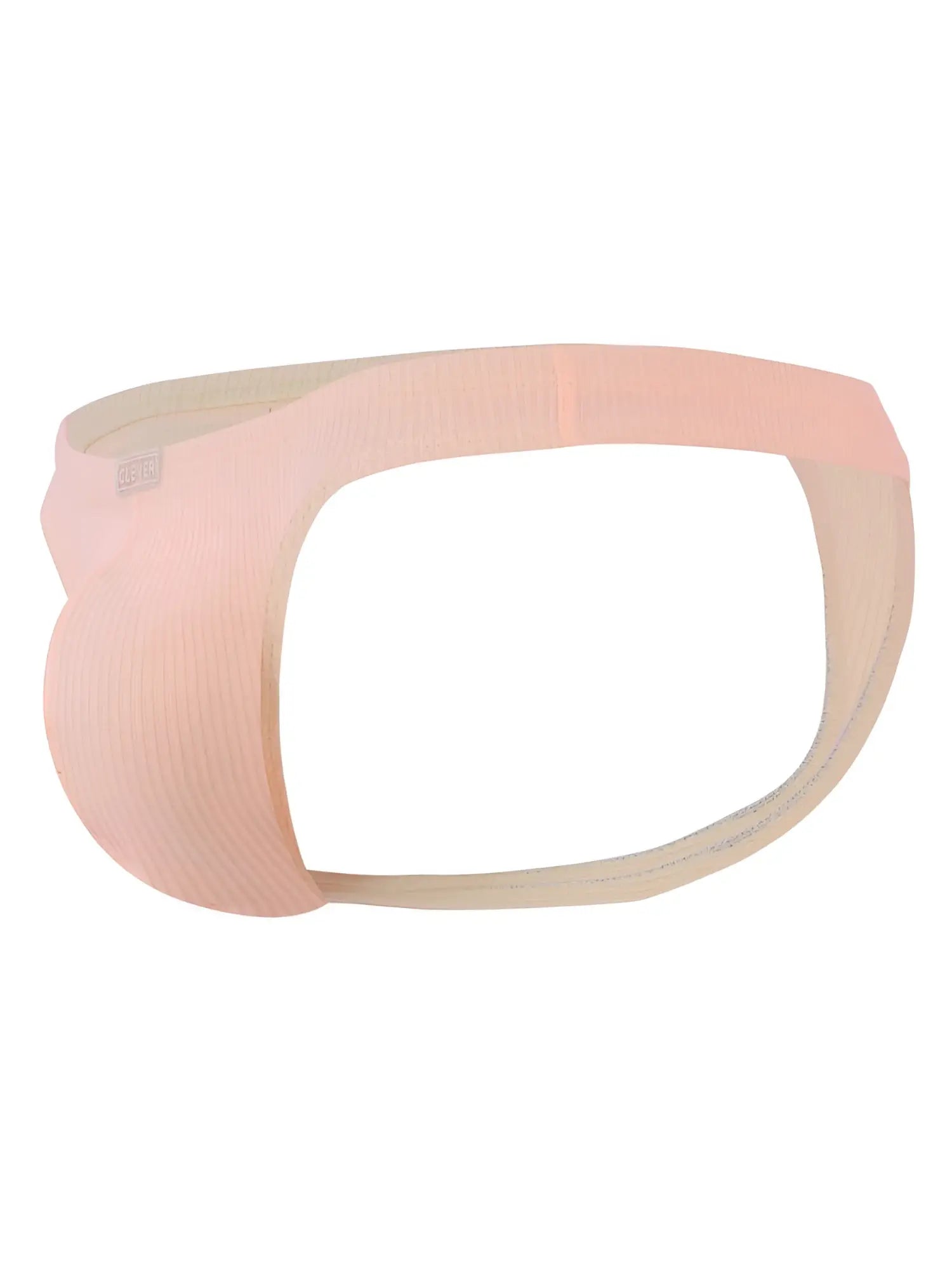 Soft pink ribbed fabric brief with smooth lining and elastic waistband from clever 26020 apolo thongs collection
