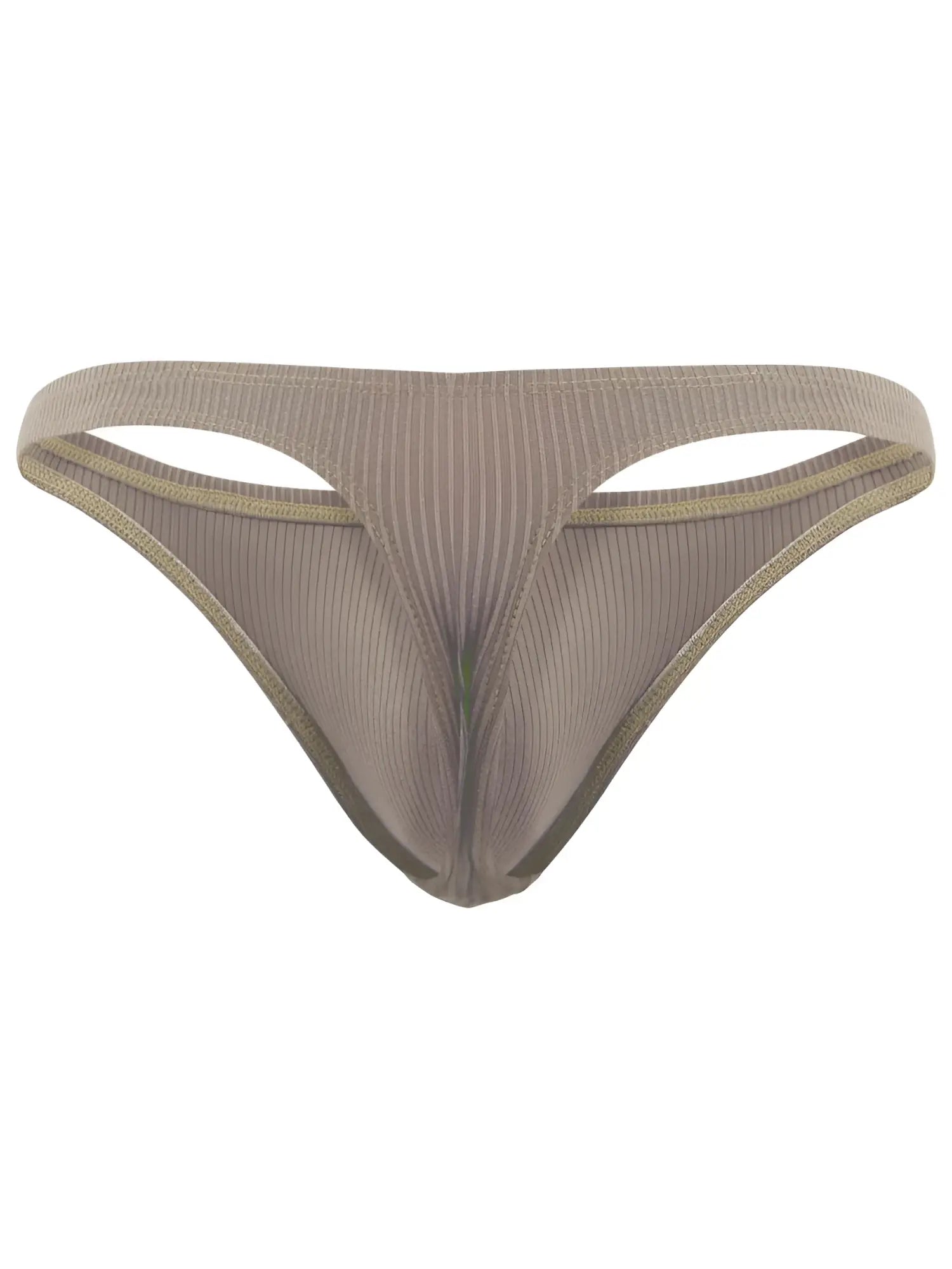 Beige ribbed thong with gold trim from clever 26021 apolo thongs in sand color offering minimalist sophistication and fit