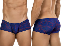 Clever 26027 Helion trunks blue men’s briefs with dynamic comfort and bold tropical leaf pattern design