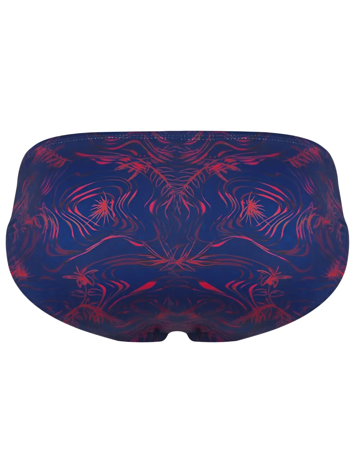 Clever 26029 Helion bikini blue swim trunks with vibrant red abstract pattern for stylish beachwear