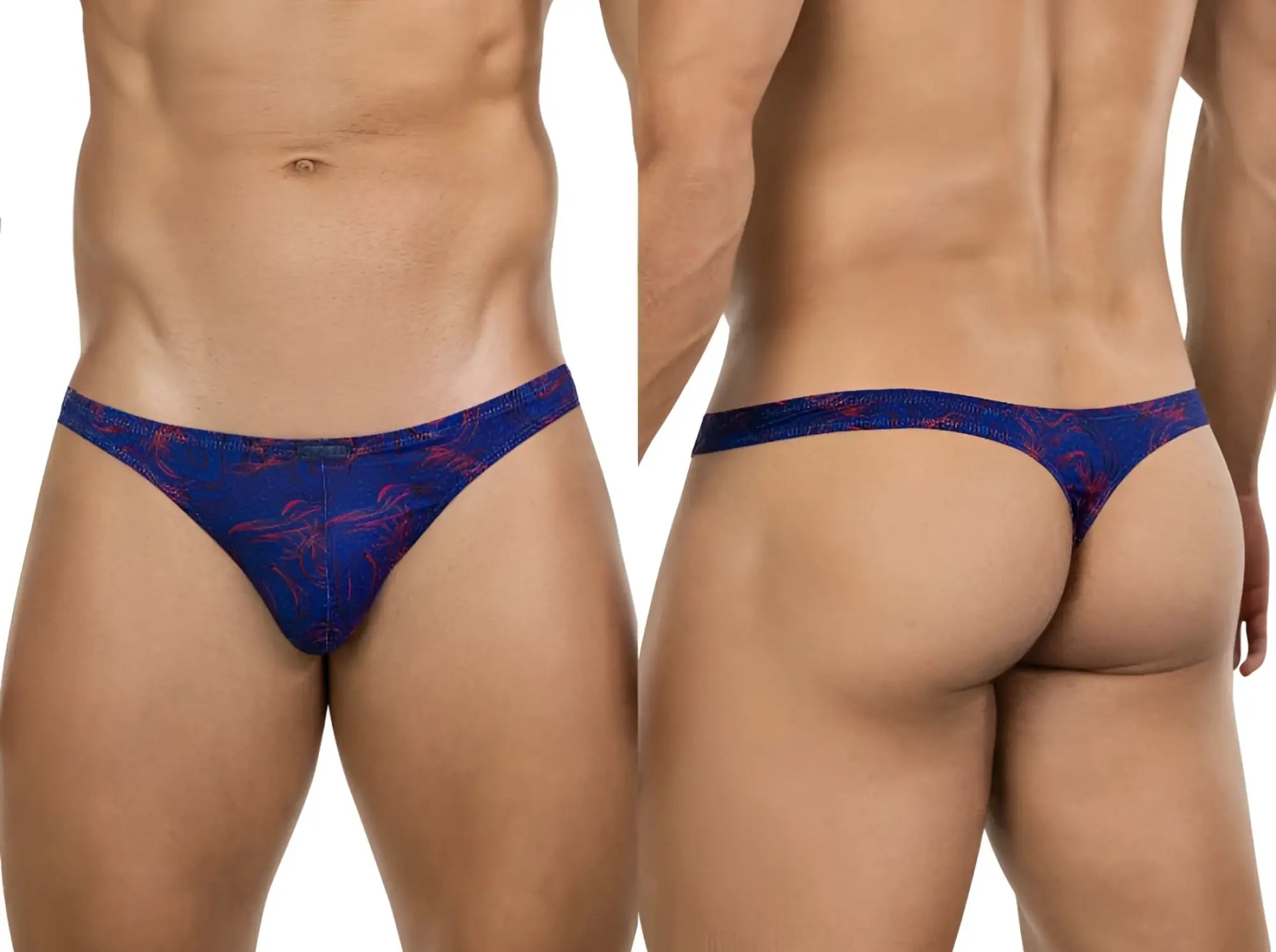 Blue clever 26031 helion thong with red floral pattern combining sophisticated style and ultimate comfort