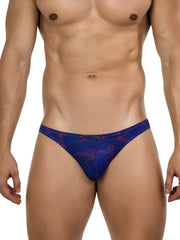 Blue and red patterned clever 26031 helion thongs with sleek form-fitting design for sophisticated style and comfort