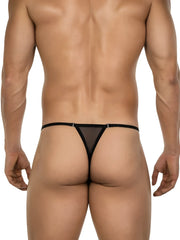 Black clever 26058 eos thong featuring bold breathable mesh with sleek minimalist design and adjustable straps