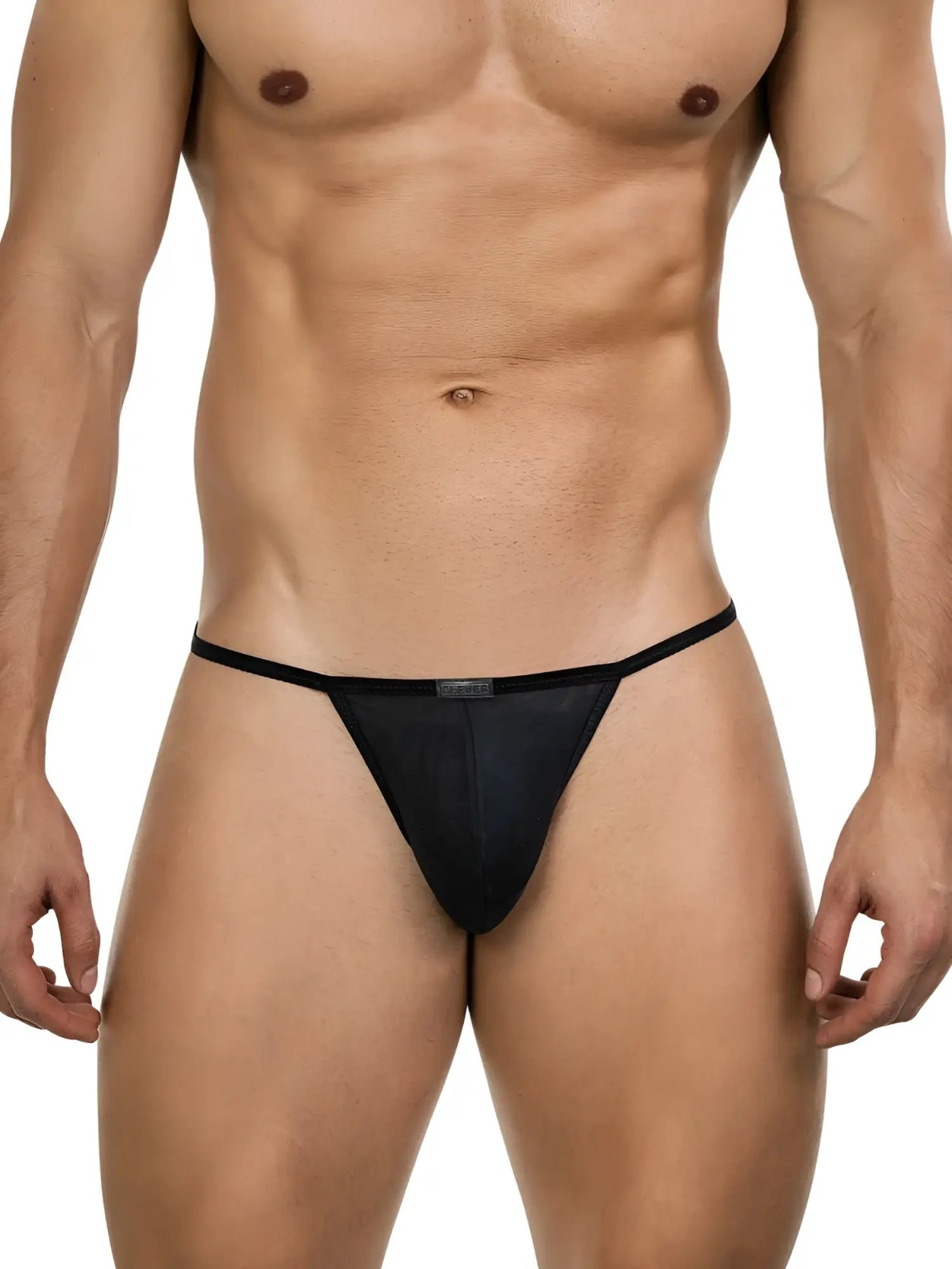 Black mesh clever 26058 eos thong with a thin waistband offering bold and breathable sophistication