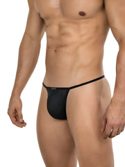 Black mesh clever 26058 eos thong with a thin waistband offering bold and breathable sophistication