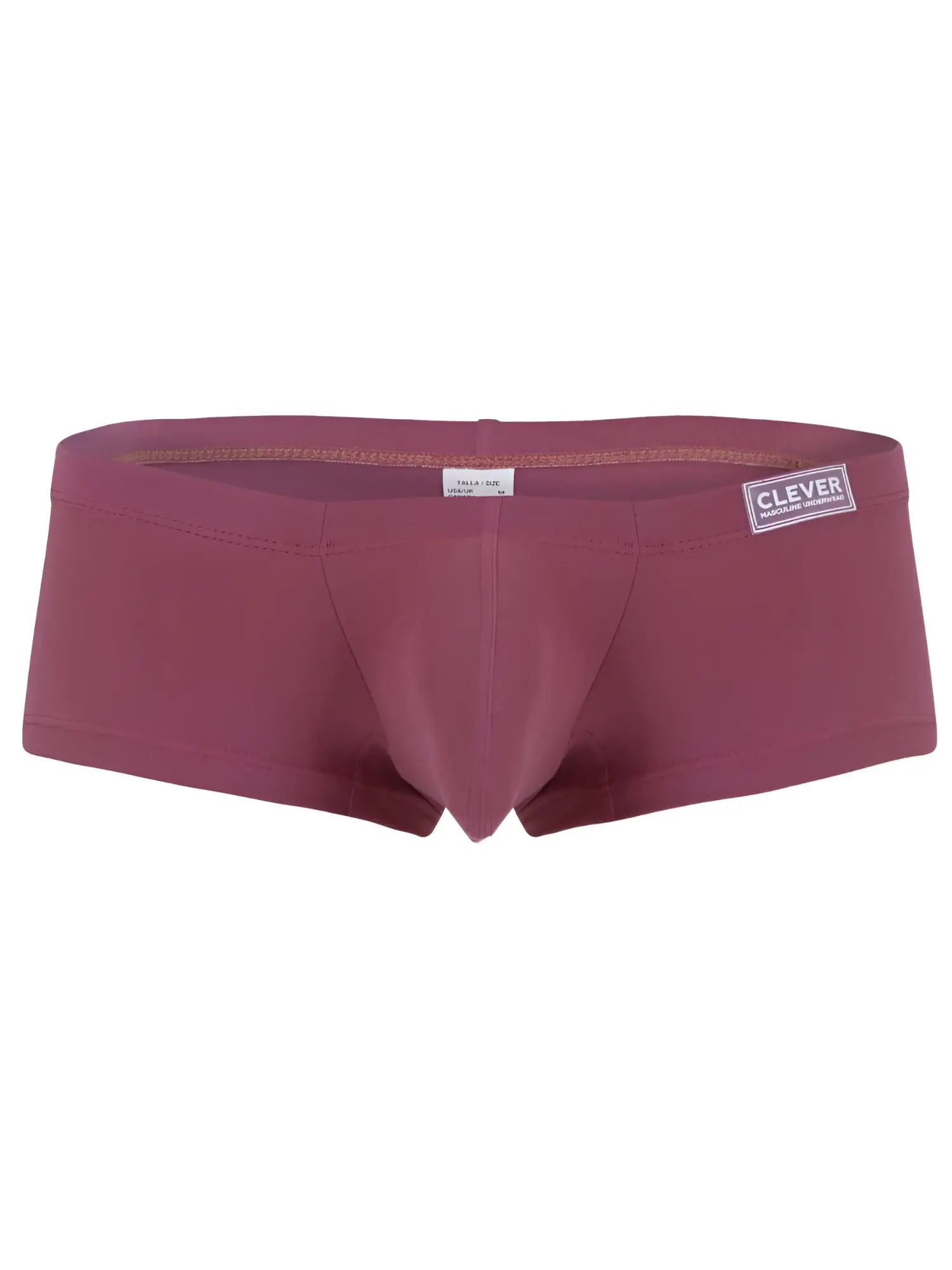 Maroon clever 26066 3pk australian latin trunks boxer briefs with branded waistband in multi-colored set