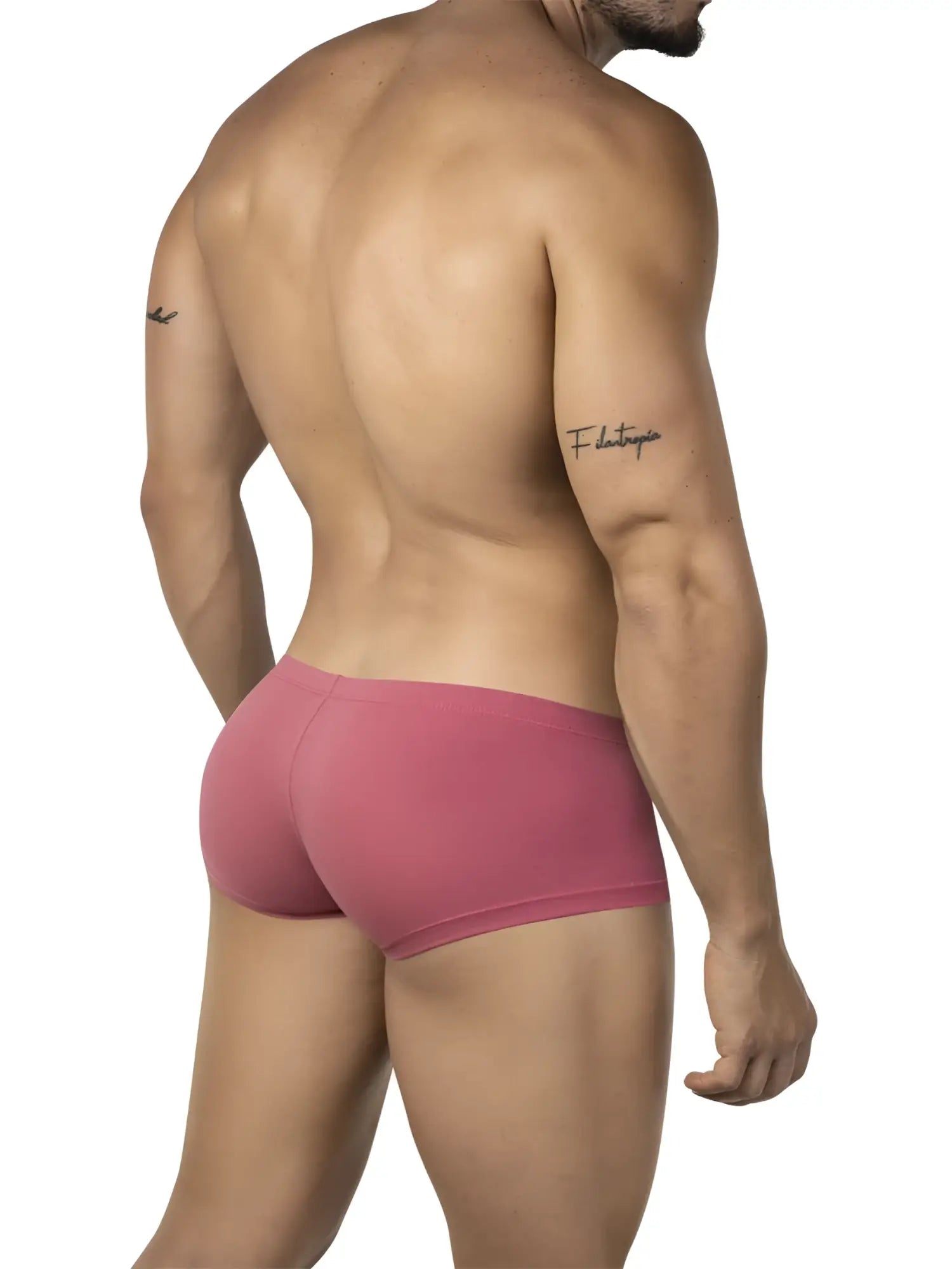Pink clever 26066 australian latin trunks with smooth form-fitting fabric and subtle ribbed waistband in multi-colored pack