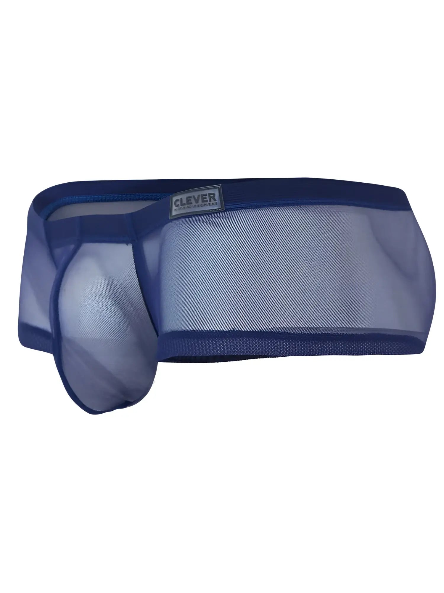 Blue mesh clever 26067 men’s latin trunks with branded label multi-colored breathable fabric