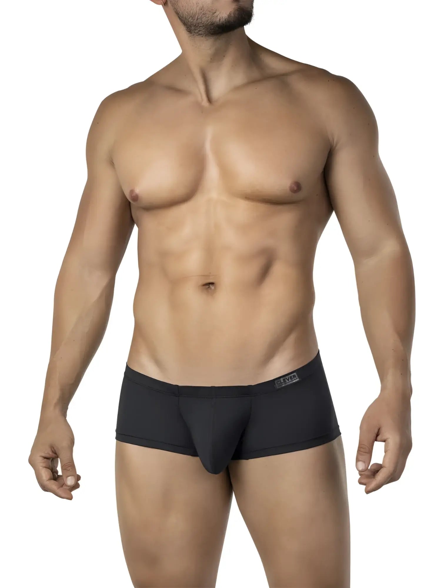 Black men’s briefs clever 26068 3pk australian latin trunks multicolored with sleek fit and subtle waistband logo