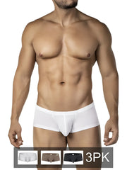 White men’s briefs clever 26068 3pk australian latin trunks with smooth design and subtle elastic waistband multicolored