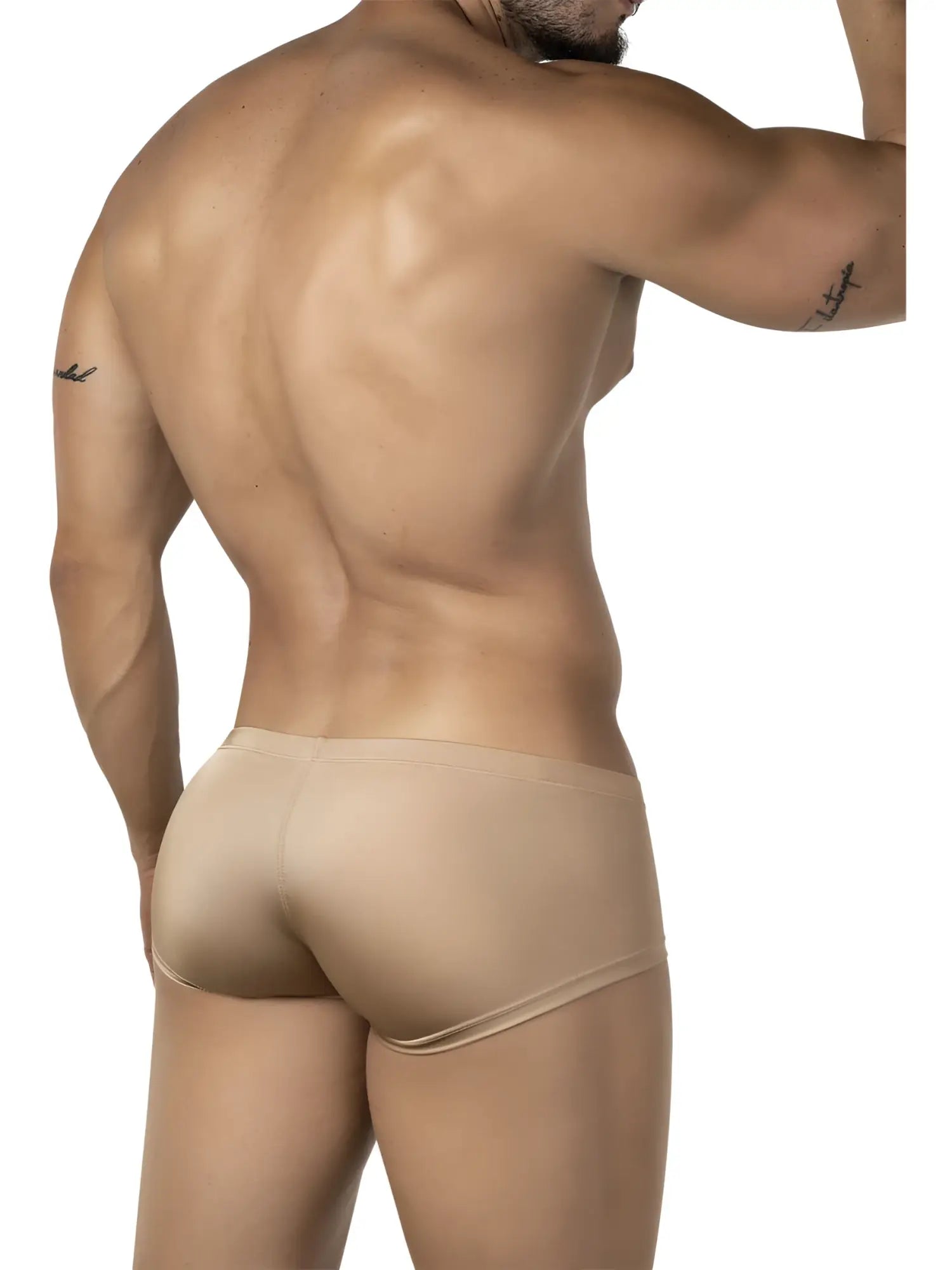Beige seamless briefs from clever 26069 3pk australian latin trunks with smooth form fitting design in multi-colored set