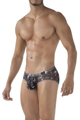 Black and silver patterned clever 519963 australia latin briefs with subtle shimmering texture in blue and black colors