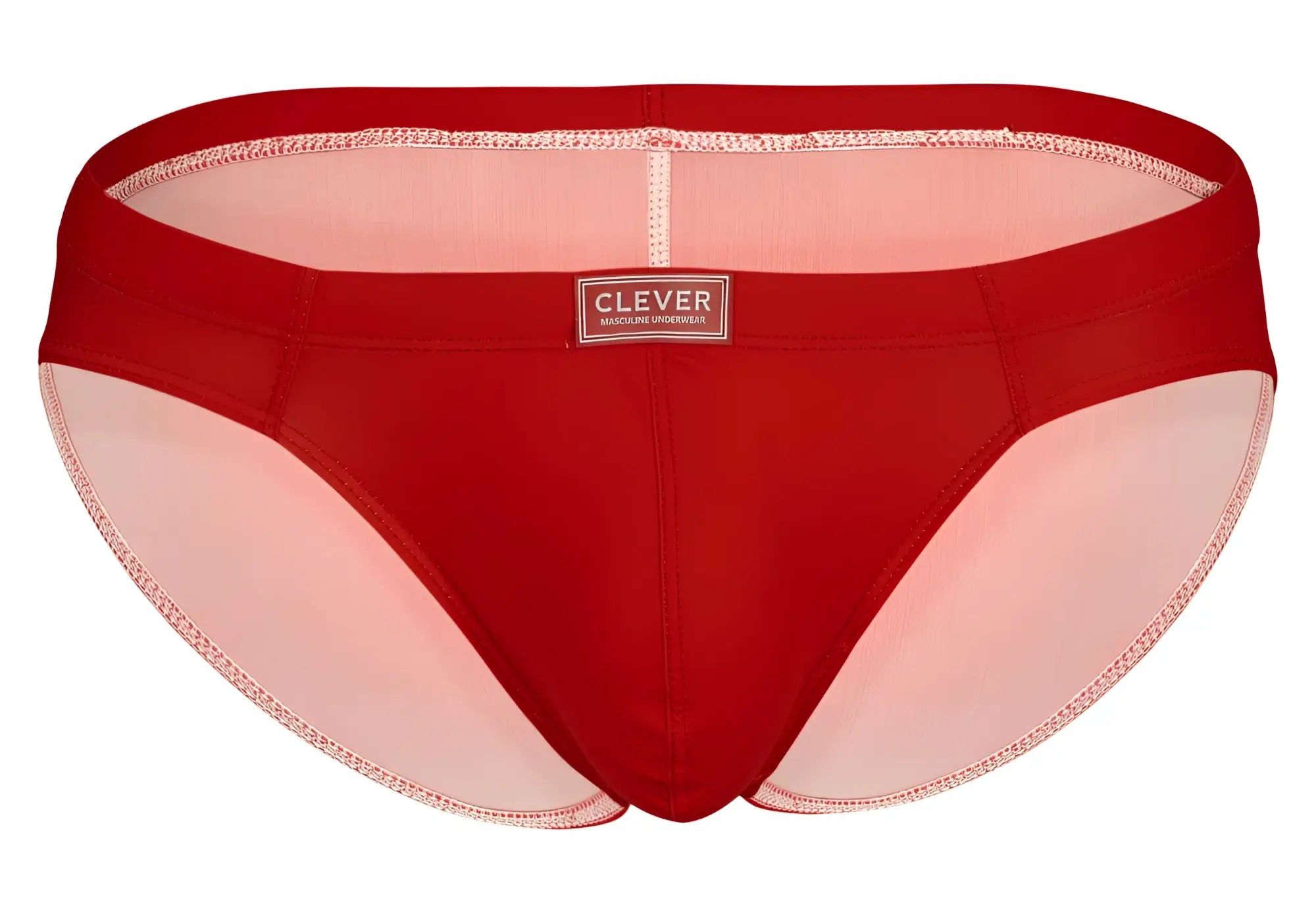 Red clever 519967 7pk men’s briefs with pink mesh panels and elastic waistband in multi-colored design