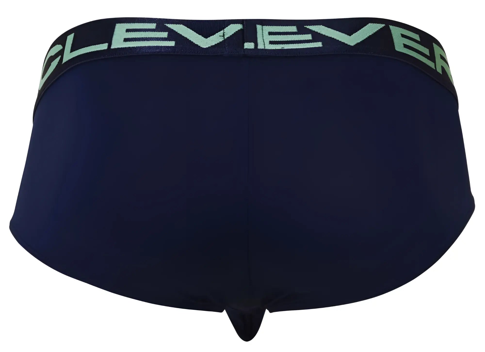 Navy blue clever brand briefs with a light green logo band from the australian latin briefs 3pk in beige blue green