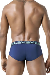 Navy blue clever branded briefs with light teal waistband from clever 519968 3pk australian latin briefs set