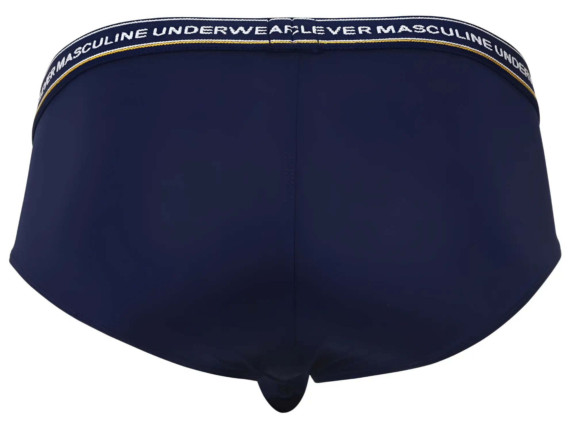 Navy blue clever 519969 men’s briefs with masculine underwear waistband in white and gold lettering