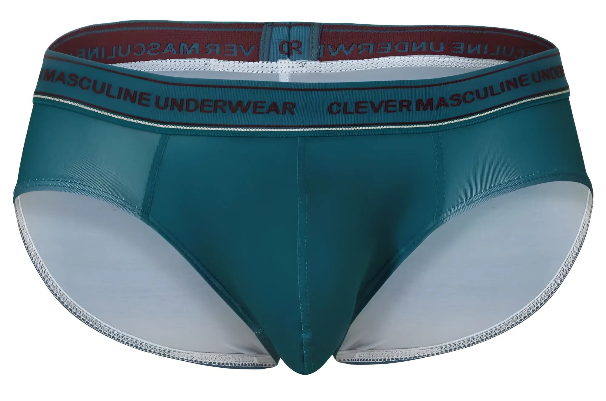 Teal teal clever 519969 3pk australian latin briefs with white interior and red branded waistband for men