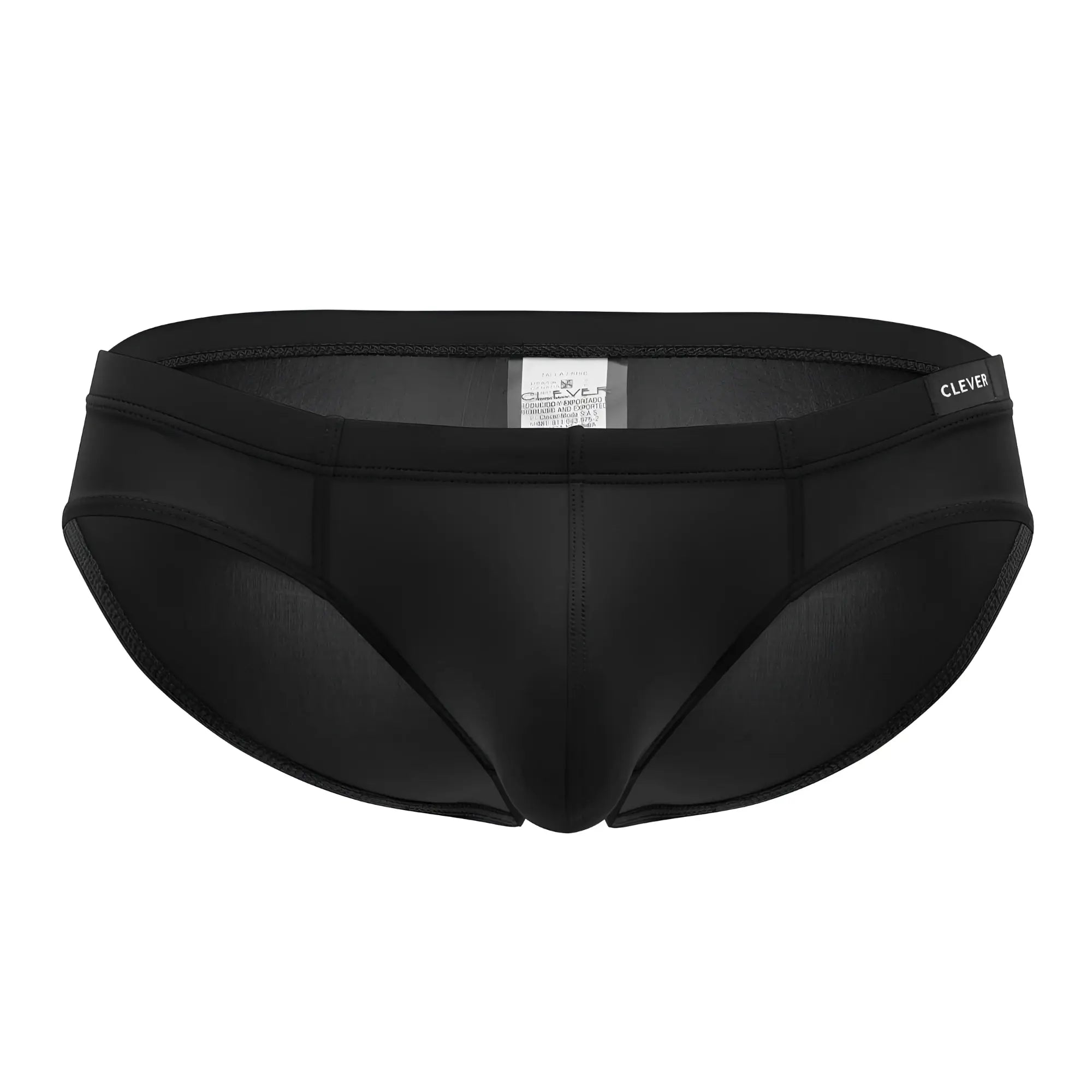 Black clever 5373 australian latin briefs with smooth form-fitting design and elastic waistband