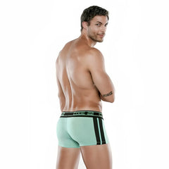 Mint green mesh Code 22 motion push up trunk underwear with black side stripes and branded waistband size 2XL
