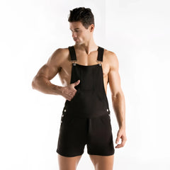 Code 22 stretch overall jumpsuit black size S black denim with adjustable straps and front pockets