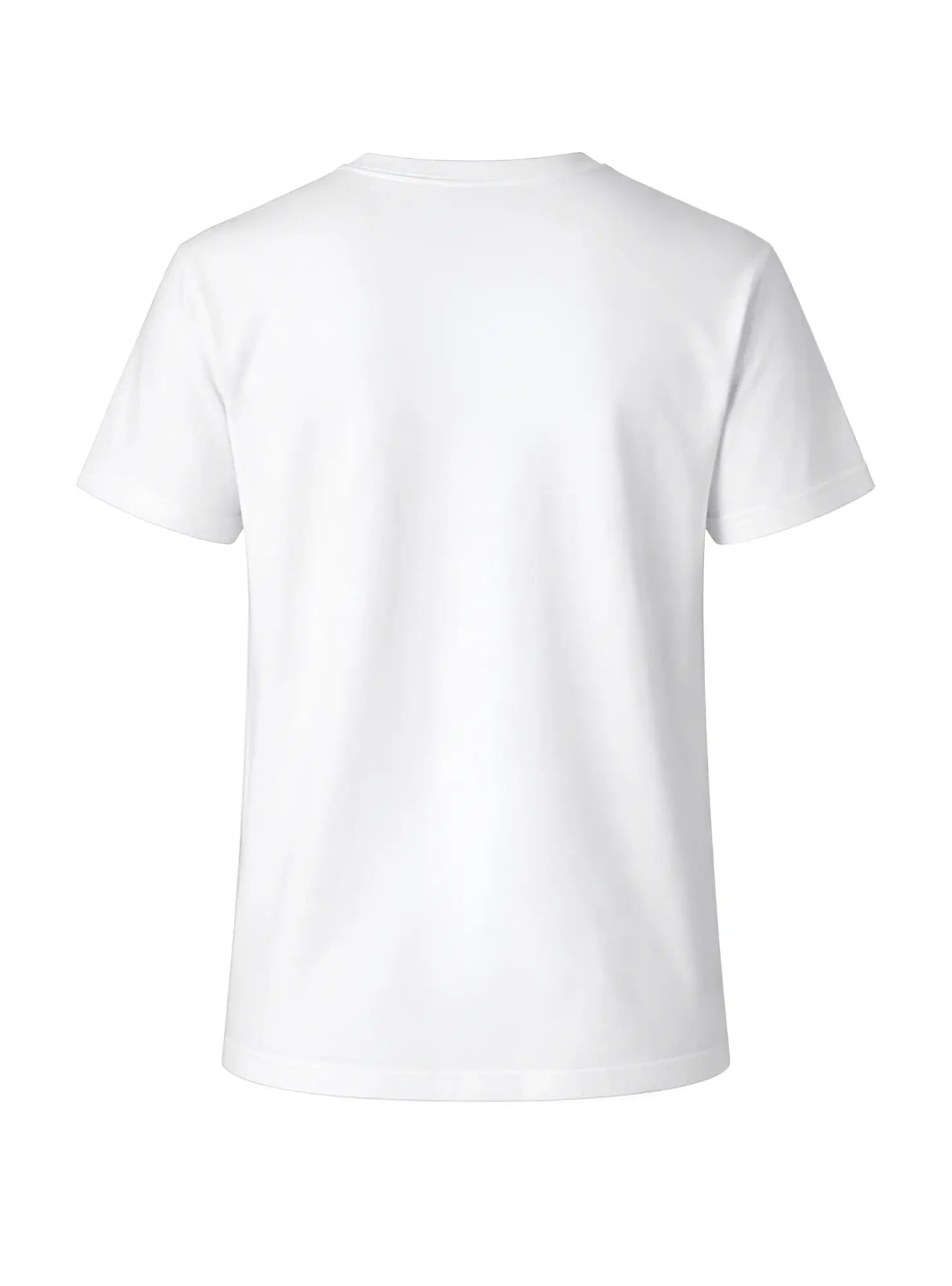 White cotton crew neck t-shirt with short sleeves for casual wear