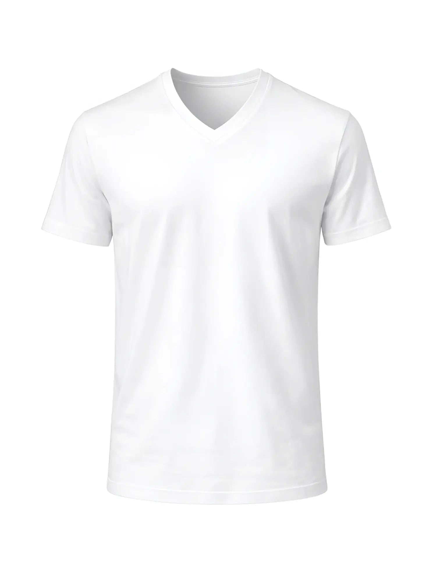 White v neck cotton t-shirt with short sleeves perfect for casual wear and comfortable everyday use