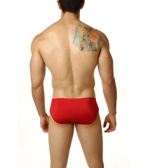 Red sheer pouch bikini underwear briefs cover male in size s designed for comfort and style