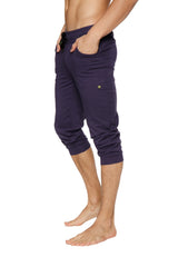 Pantalon de yoga à revers (aubergine)