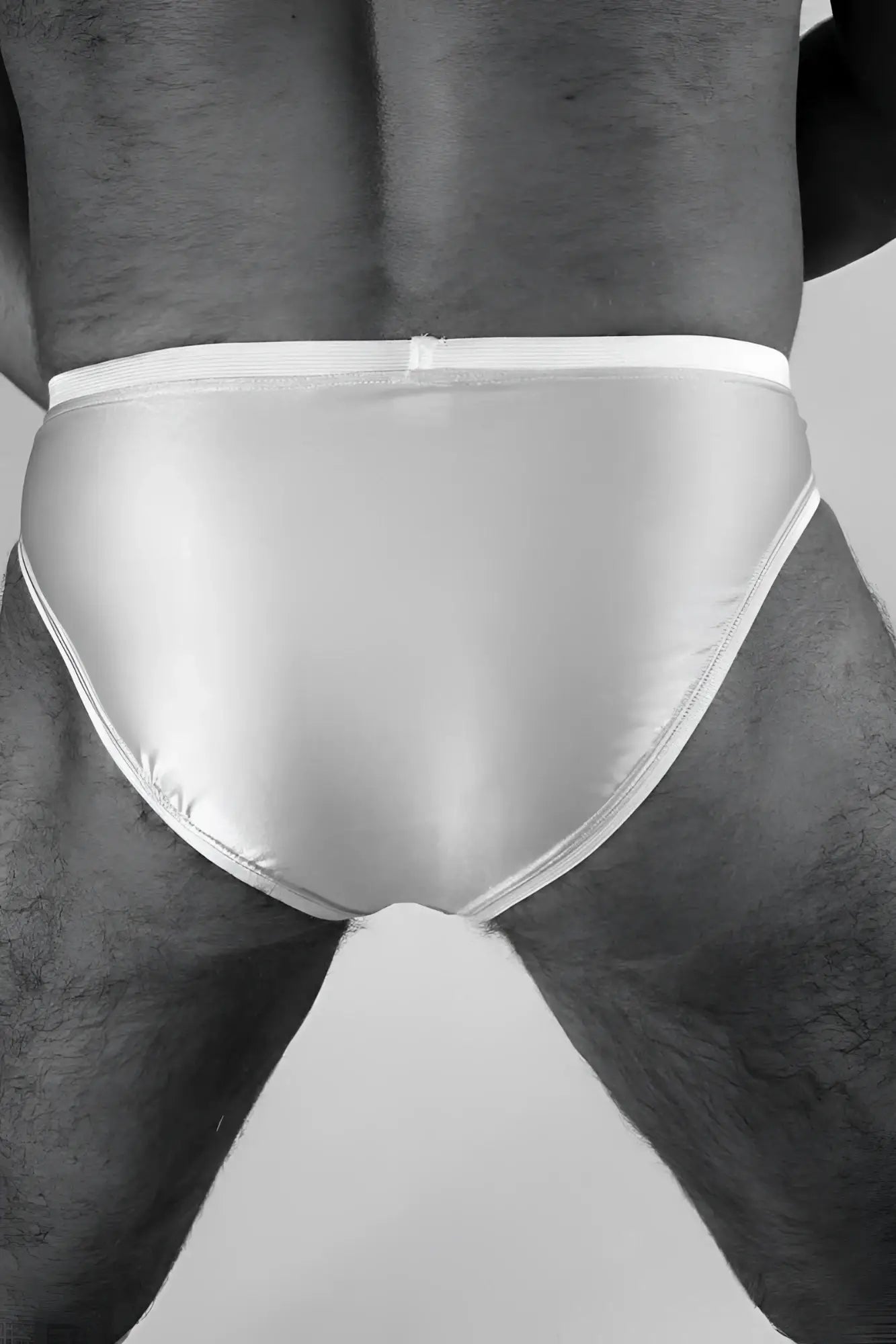 Cut2medesigns peek a crotch french bikini underwear in nude size s made of white satin with a smooth glossy finish