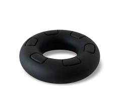 Black silicone grip ring daddy black with textured raised rectangular segments around its outer edge