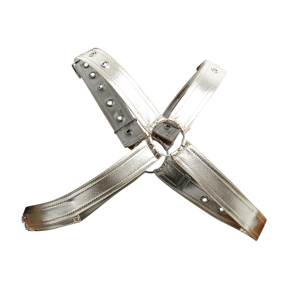 Men's Cross X Leather Harness -Metal Color-