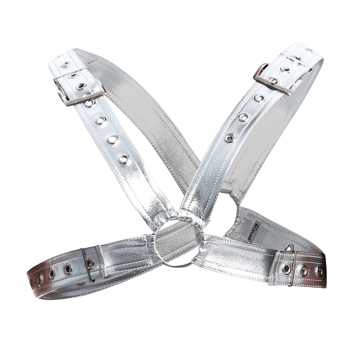 Men's Cross X Leather Harness -Metal Color-