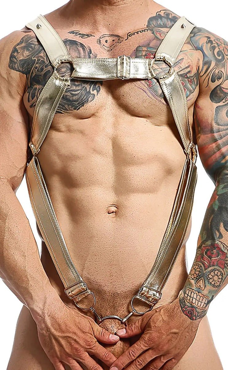 Dngeon Cross Cockring Harness -Spiegel-