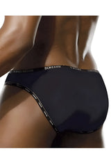 Black dolce & gabbana briefs with sleek satin finish and subtle waistband branding doreanse 1215-blk naked bikini