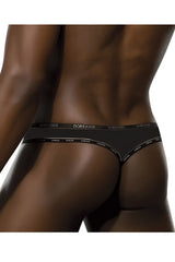 Black dsquared2 thong with sleek minimalist design and subtle branding on waistband for comfortable everyday wear