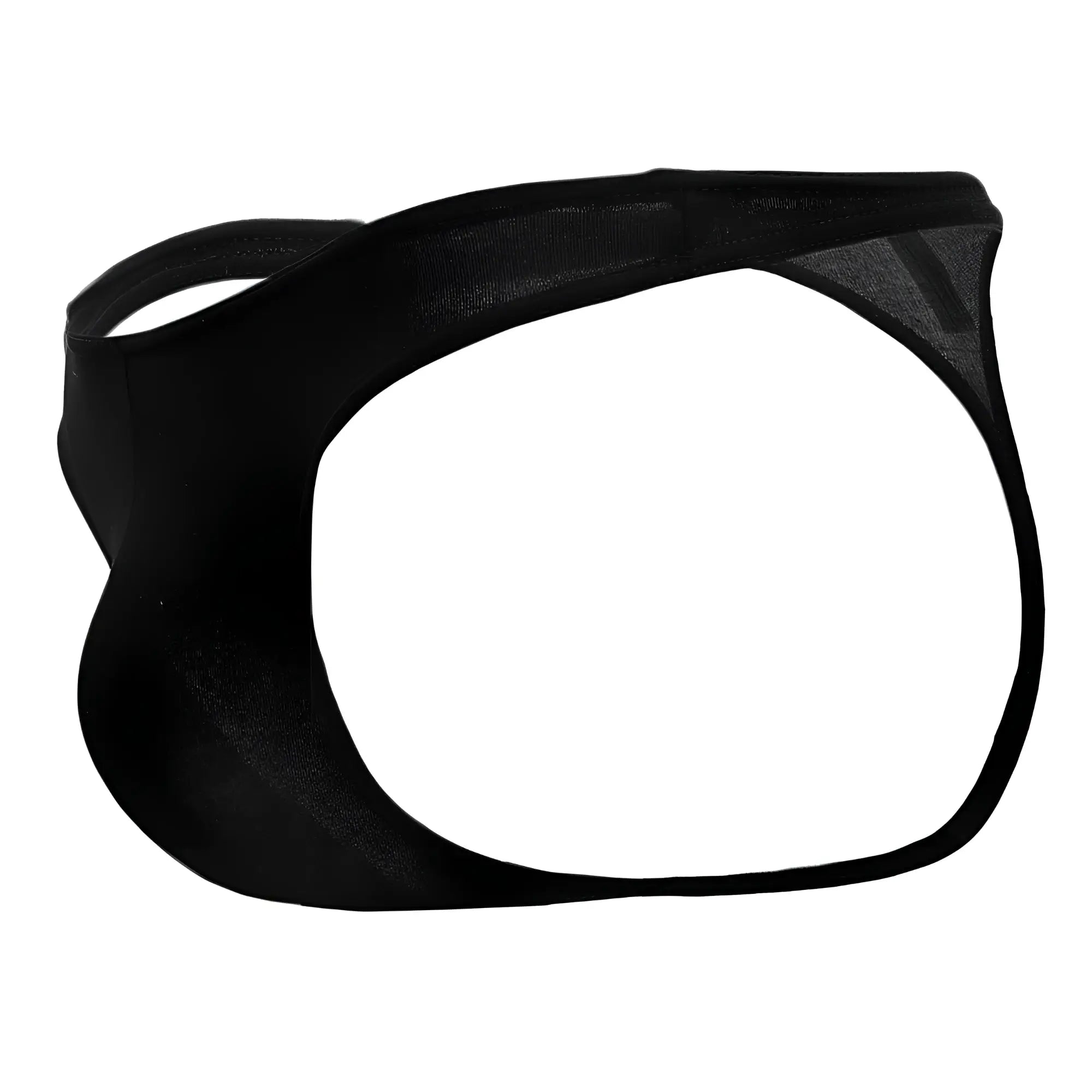 Black sheer mesh hang-loose thong by Doreanse 1280-BLK with smooth, form-fitting design in black color