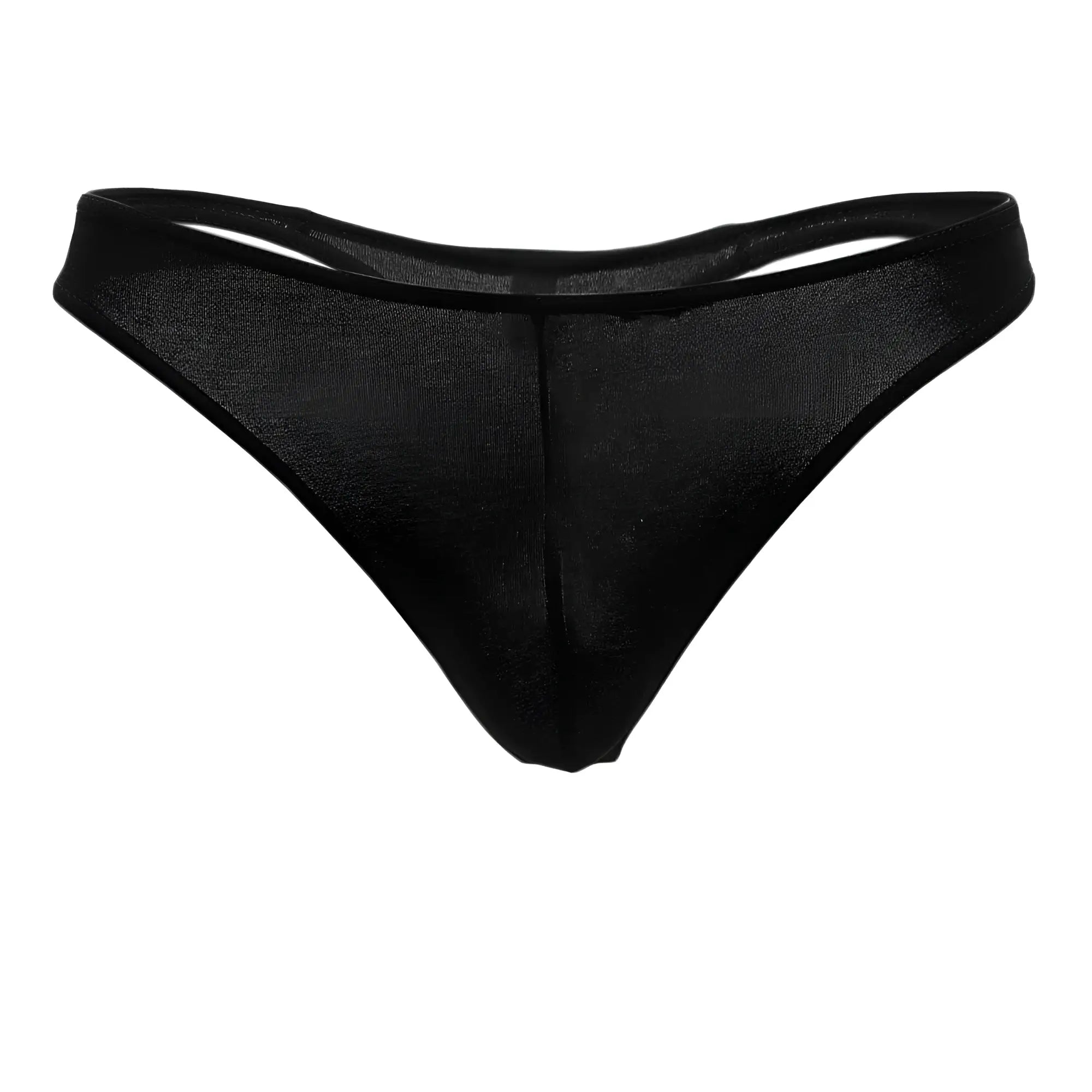 Doreanse 1280-BLK hang-loose thong black sheer mesh with smooth form-fitting design shown from the back side