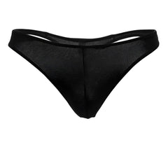 Doreanse 1280-BLK hang-loose thong black sheer mesh with smooth form-fitting design shown from the back side