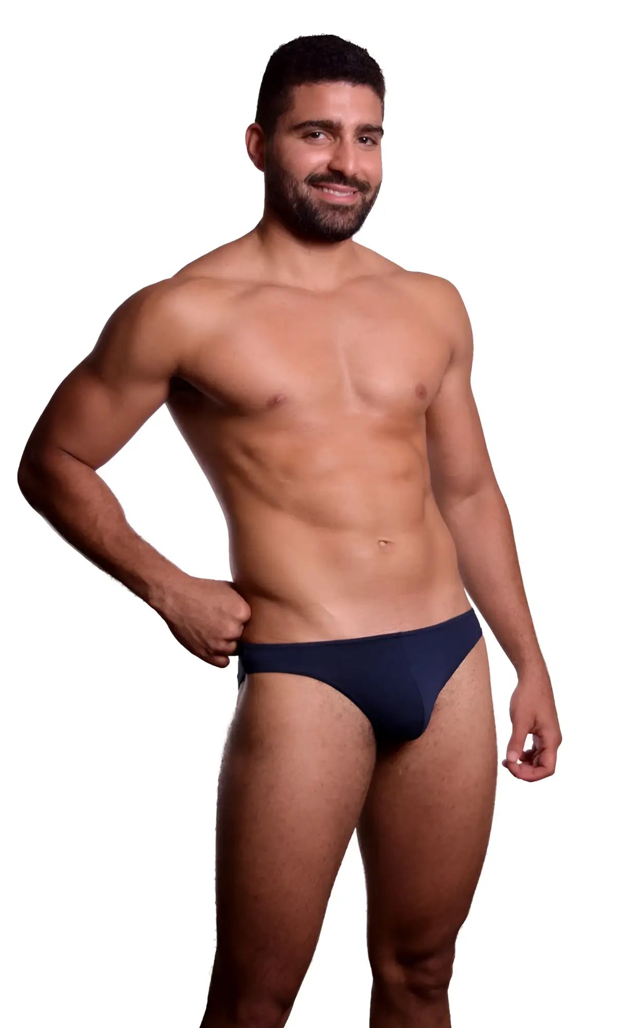 Doreanse 1281-nvy hang-loose bikini brief in navy blue showcasing stretchy, comfortable fabric for daily wear