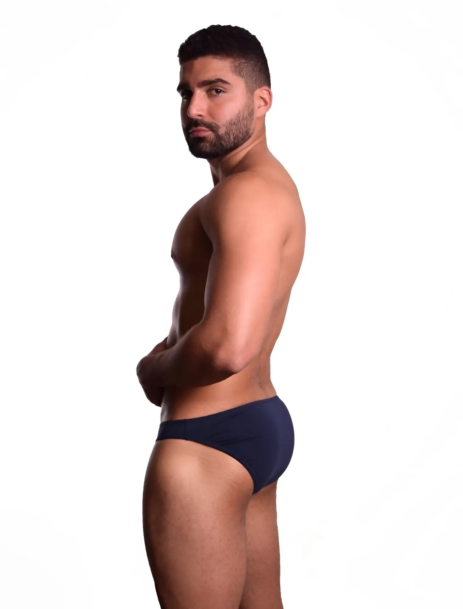 Doreanse 1281-nvy hang-loose bikini brief in navy blue with comfortable fit and soft fabric for everyday wear