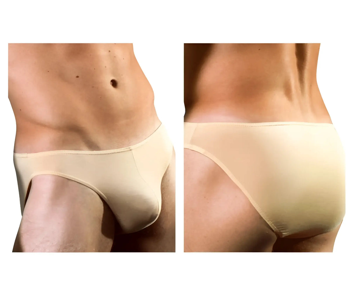 Doreanse 1281-TAN hang-loose bikini brief in tan with a seamless smooth form-fitting design